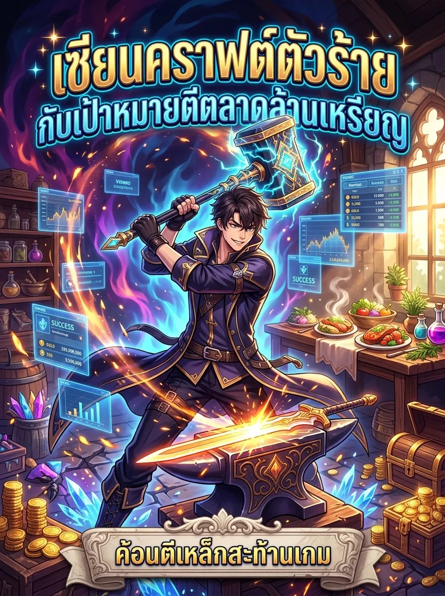 เซียนคราฟต์ตัวร้ายกับเป้าหมายตีตลาดล้านเหรียญ