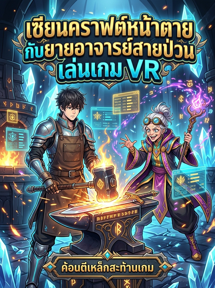 เซียนคราฟต์หน้าตายกับยายอาจารย์สายป่วนในเกม VR