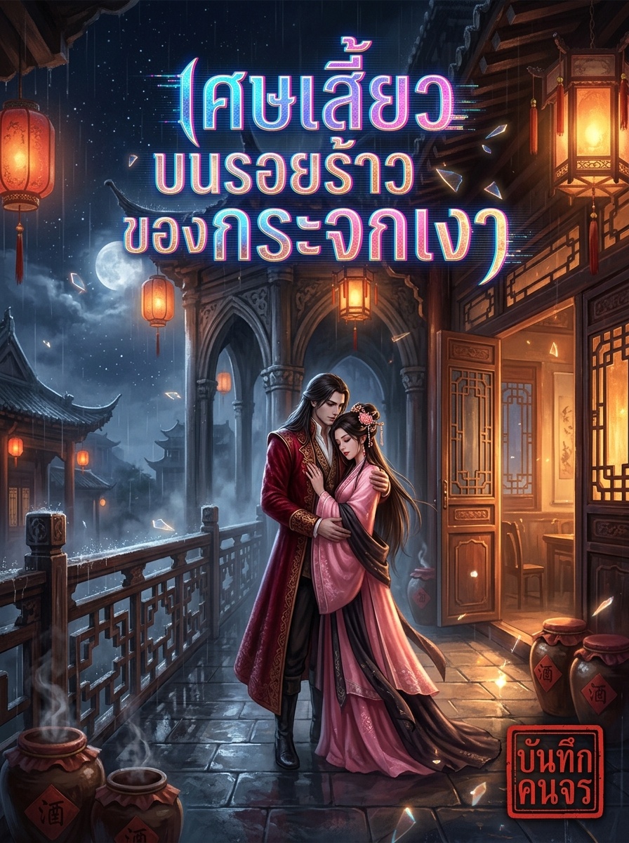 เศษเสี้ยวบนรอยร้าวของกระจกเงา
