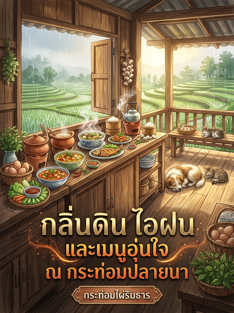 กลิ่นดิน ไอฝน และเมนูอุ่นใจ ณ กระท่อมปลายนา