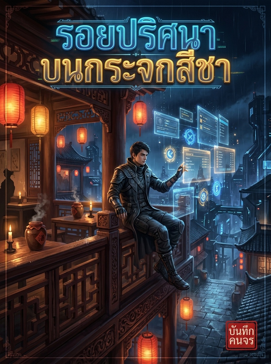 รอยปริศนาบนกระจกสีชา